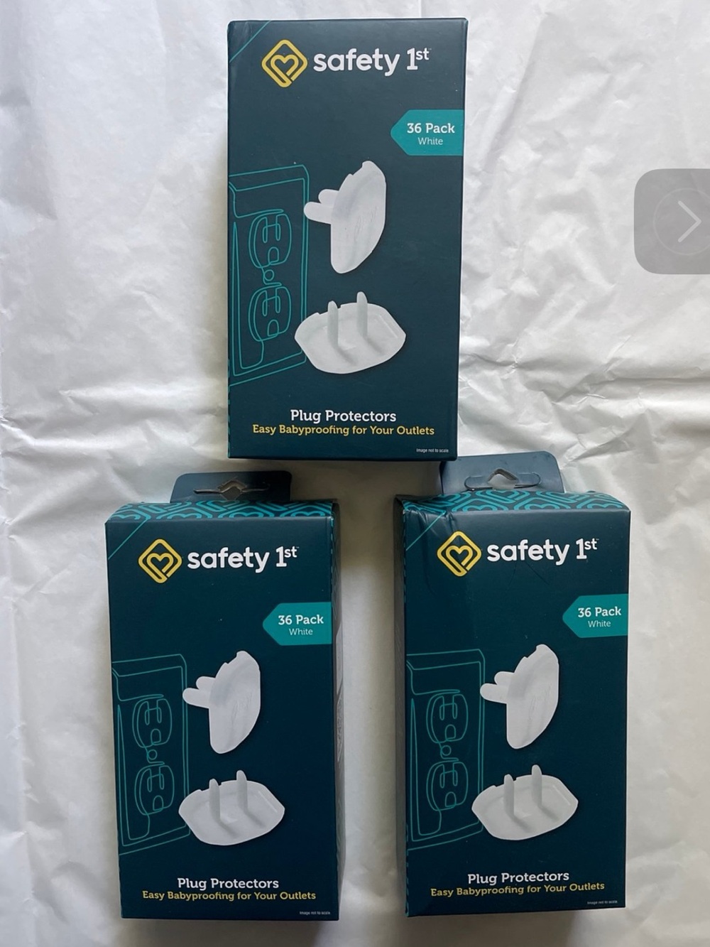 3 packs of Safety 1st Plug Protectors - 36 count each